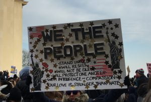Women's March banner